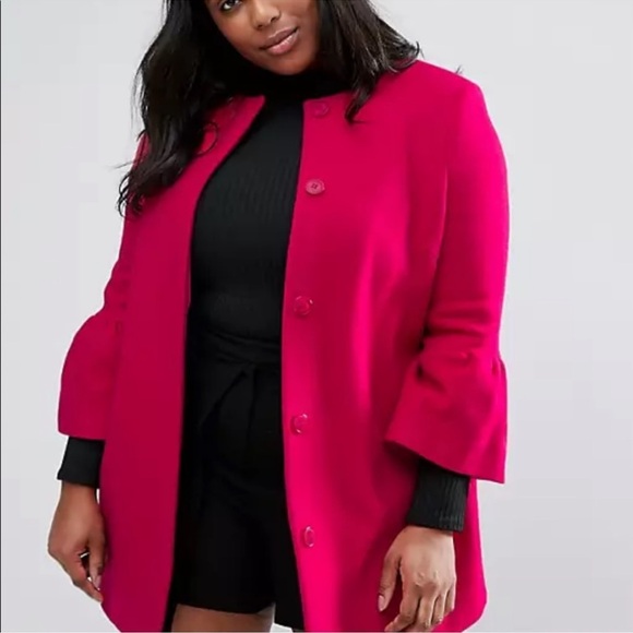 Anthropologie’s Helene Berman Rare Find Virgin Wool Blend Bell Sleeve Coat Sz 20 - Picture 1 of 13